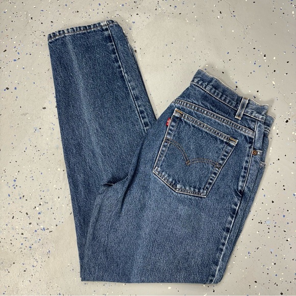 Vintage 90s Levi's 550 Relaxed Fit Tapered Leg Jeans Distressed Made In USA 14 - Picture 11 of 11